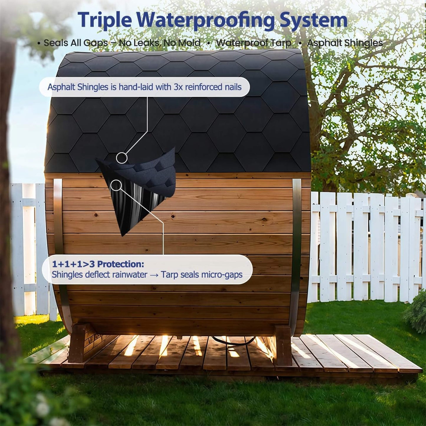 Haven Outdoor Barrel Sauna