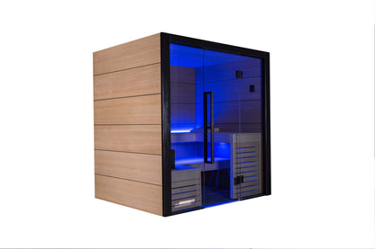 Harvia Fuji - Onyx Trim/Oak Hardwood, 2-5 Person, Indoor Sauna