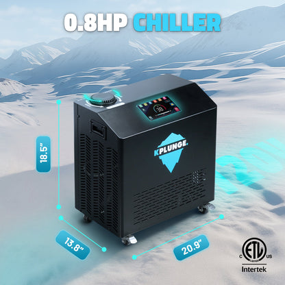 Gale Cold Plunge Chiller and Heater in Black with Cooling and Heating, WiFi App Control, and Filter