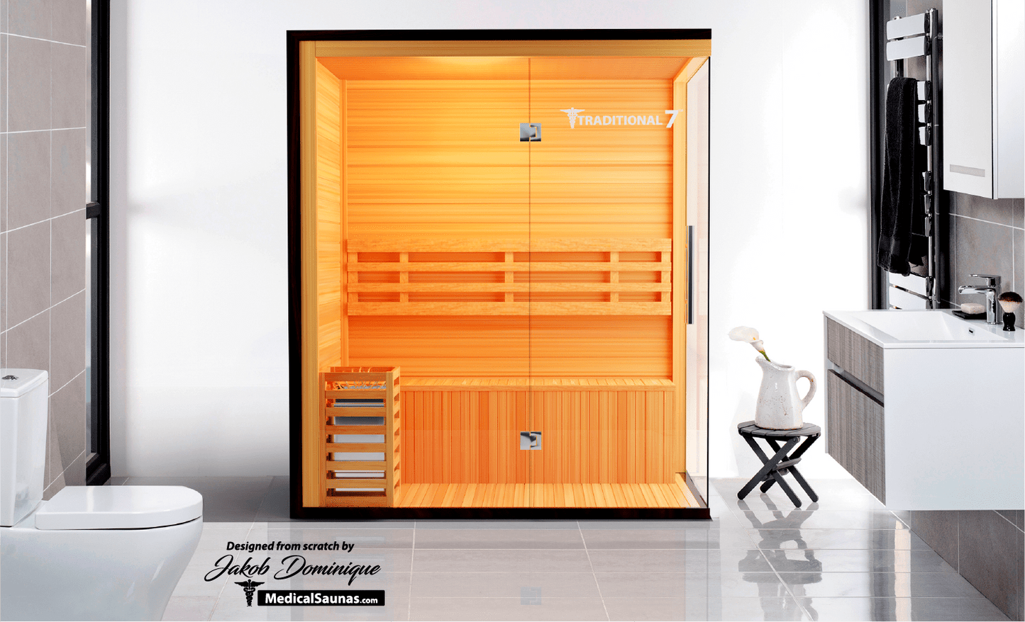 3 Person Home Steam Sauna | Traditional 7™