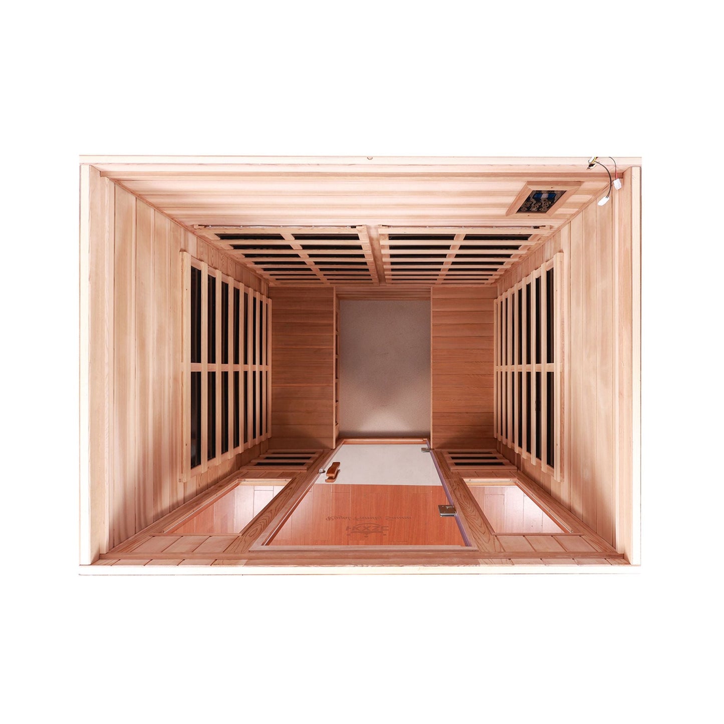 Thermora 4-Person Outdoor Infrared Hemlock Sauna With Tempered Glass Door (SAK82140)