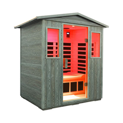 Thermora 3-Person Full-Spectrum Low EMF Carbonized Composite Infrared Sauna Room With Bluetooth Speakers (SAK85120)
