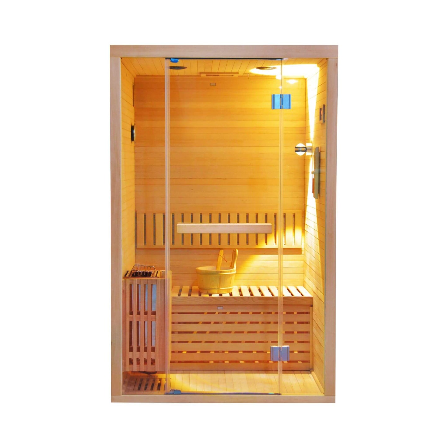 Thermora Premium 2-Person 3KW Hemlock Wood Sauna With LED Wall Light (SAK28471)